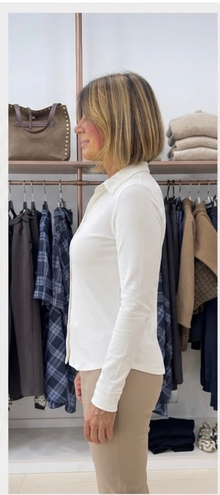 W26805 OXFORD JACQUARD WOM SHIRT RRD CAMICIA